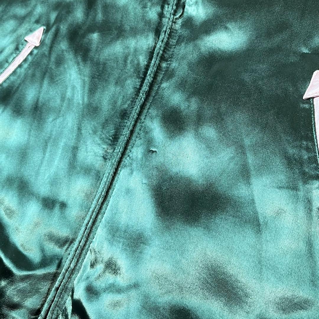 AVIREX 別珍 スカジャン 龍 鷹 リバーシブル ネイビー グリーン XL