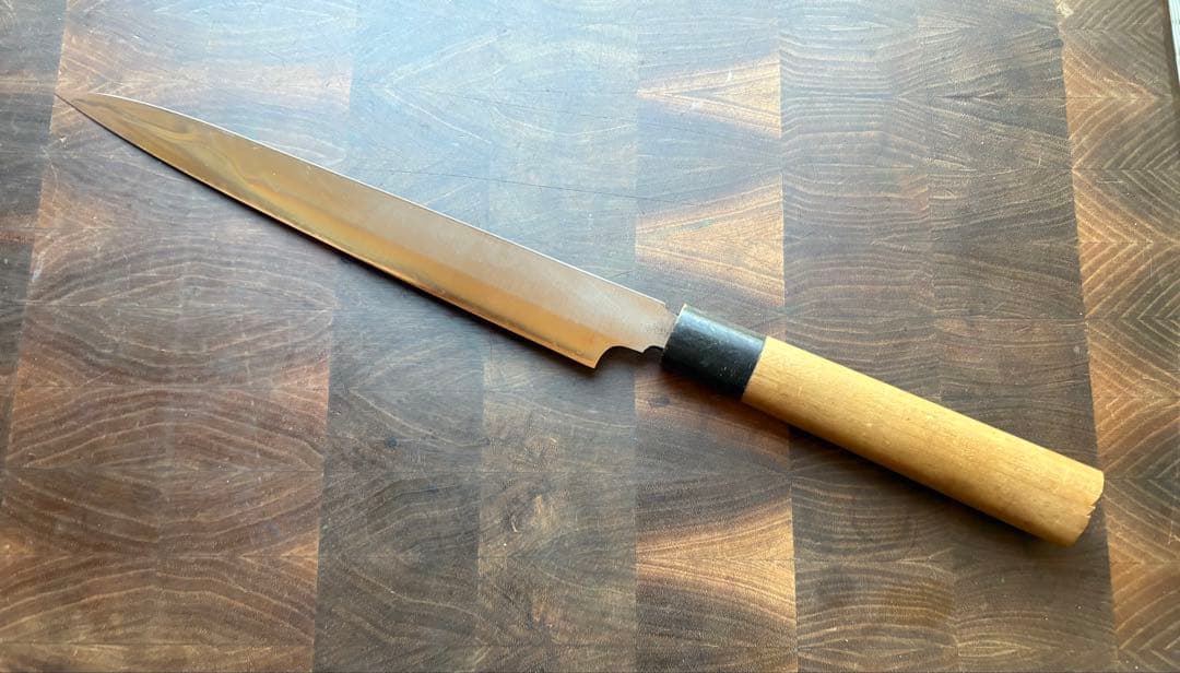 正本総本店　純日本鋼　本焼　柳刃　210mm 7寸　包丁　和包丁　研ぎ直し済