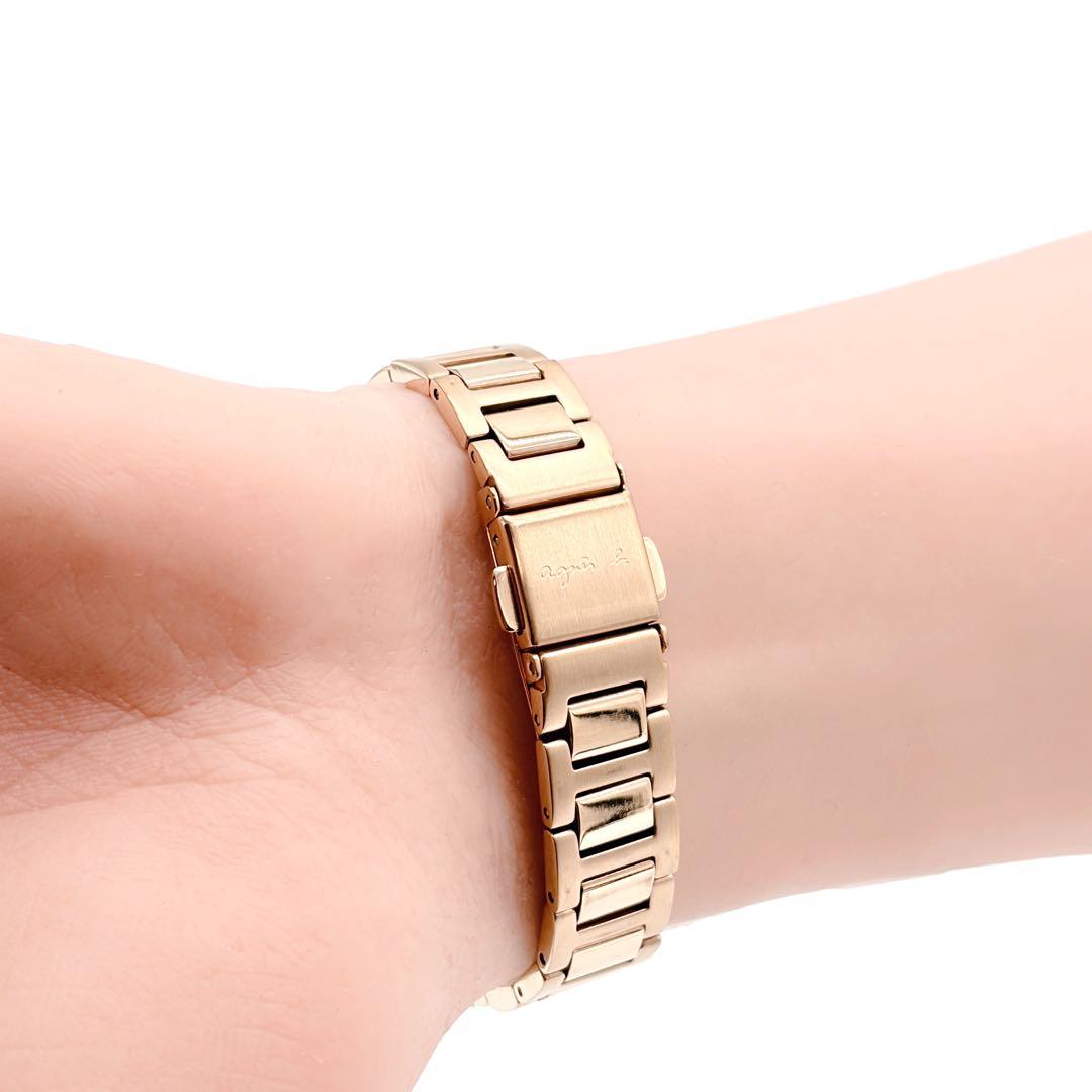 アニエスベー 腕時計 レディース 白蝶貝 ピンクゴールド クリスタル マルチェロ