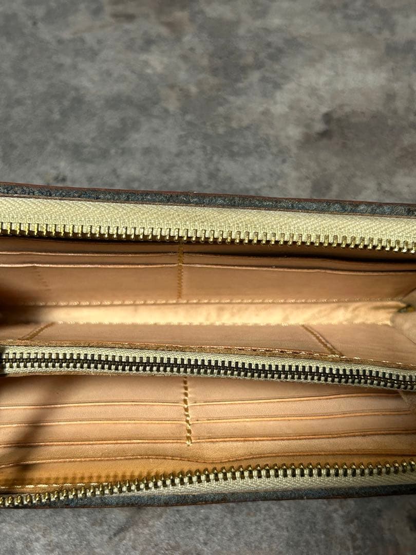 オールドポイント ラウンドファスナー ウォレット レザー ラグ チマヨ 長財布