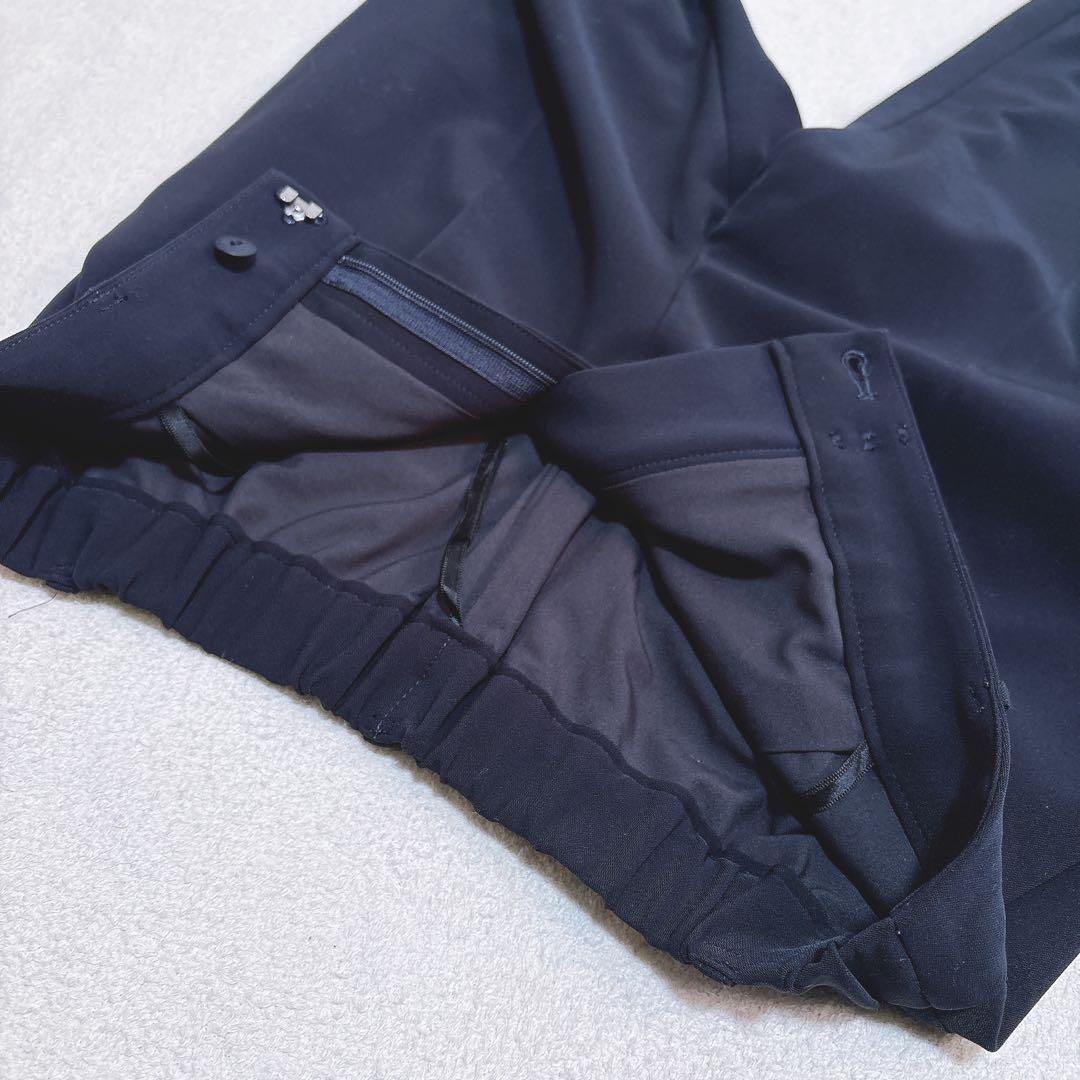 ゆに【インディヴィ】美品 ノーカラー パンツスーツ フォーマル