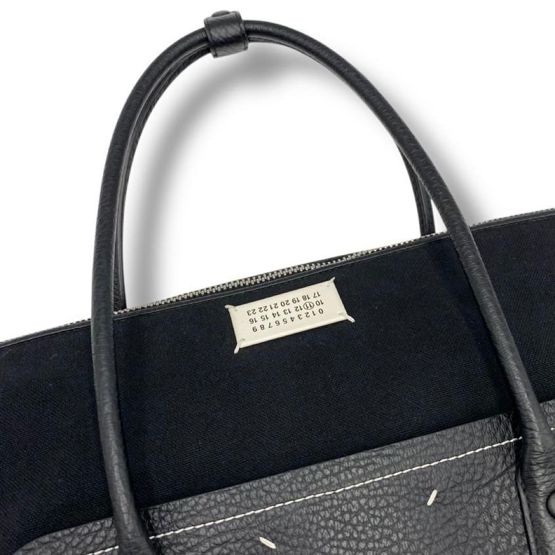 美品 マルジェラ 5AC ショッピング バッグ A4 レディース 黒 トート