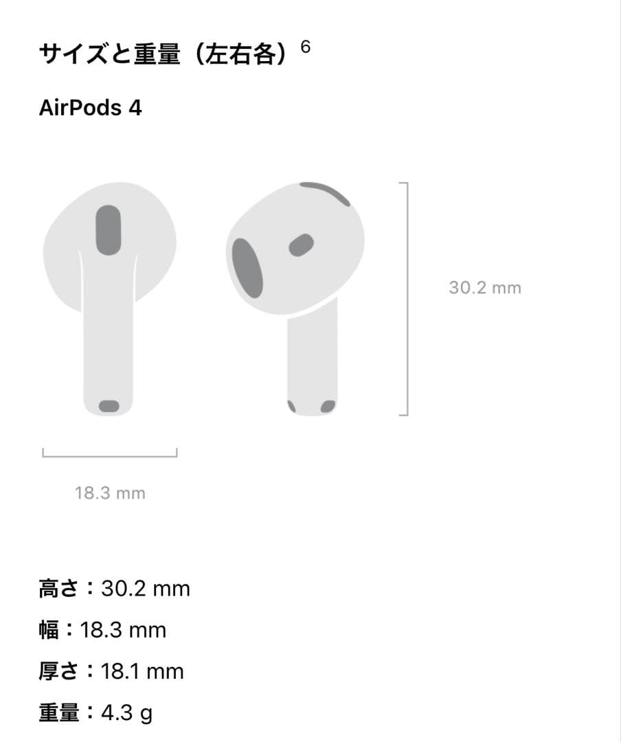AirPods 4(第4世代) 本体 ノイズキャンセリング非搭載　ホワイト
