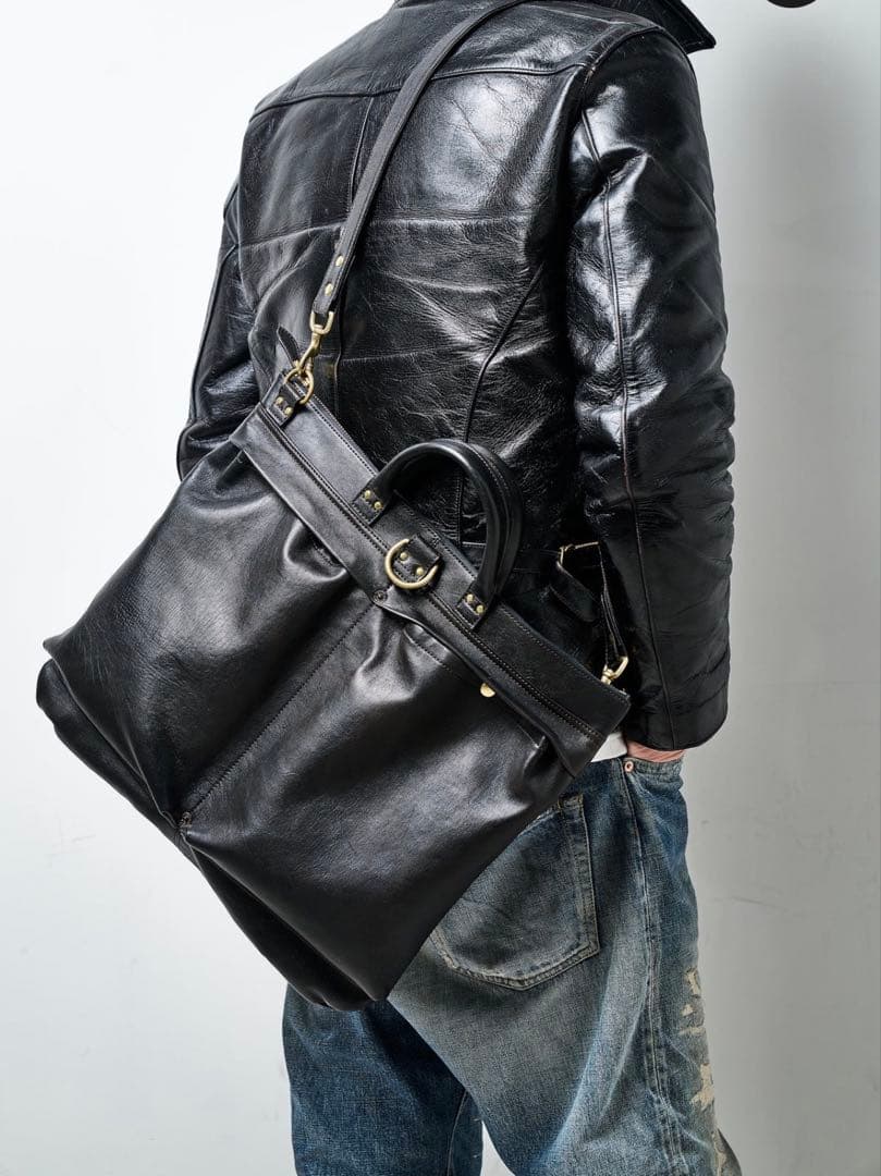 池田工芸 × Lightning 純国産「茶芯」ホースハイドHelmet Bag