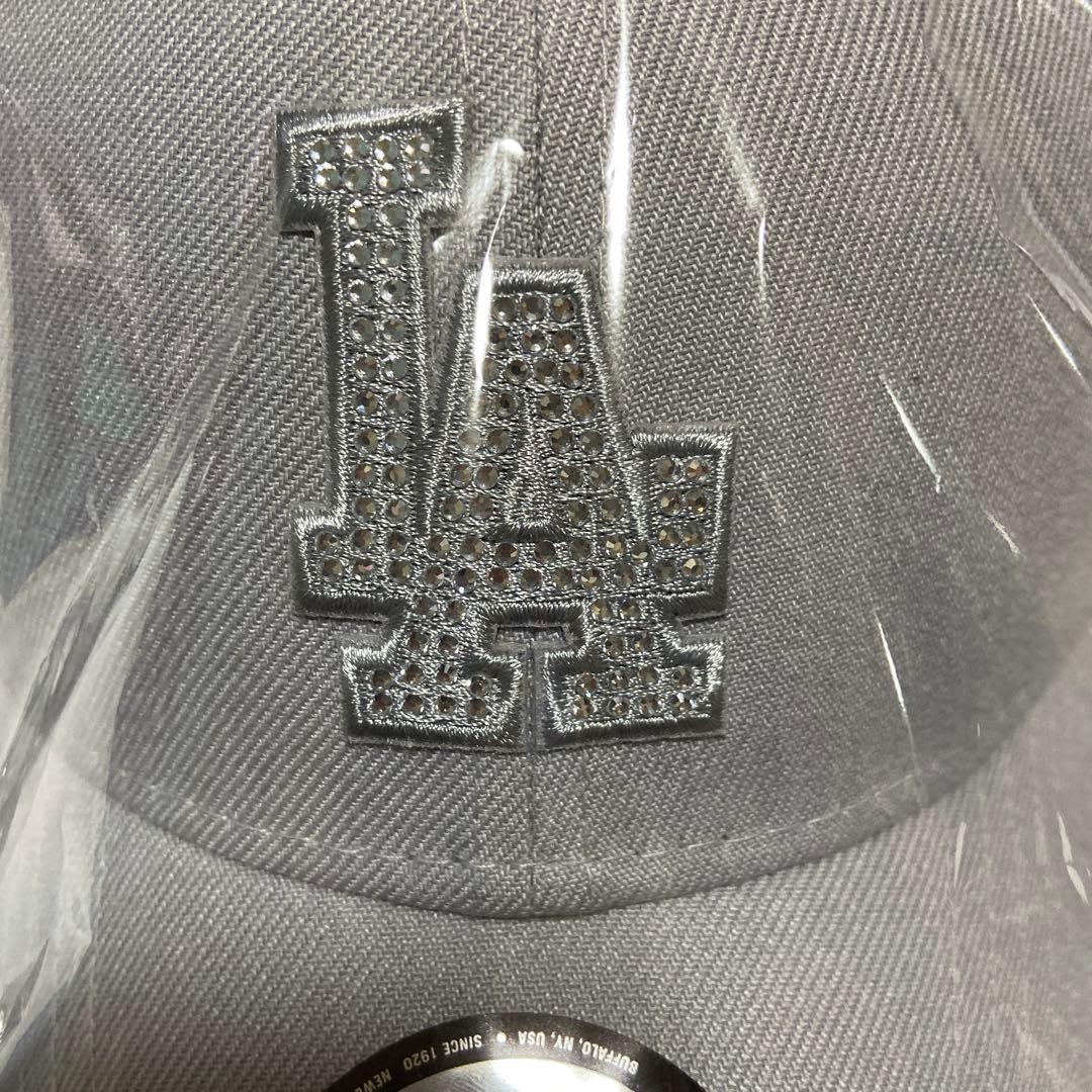 ニューエラ　9FORTYRHINESTONE ドジャース　グレー新品