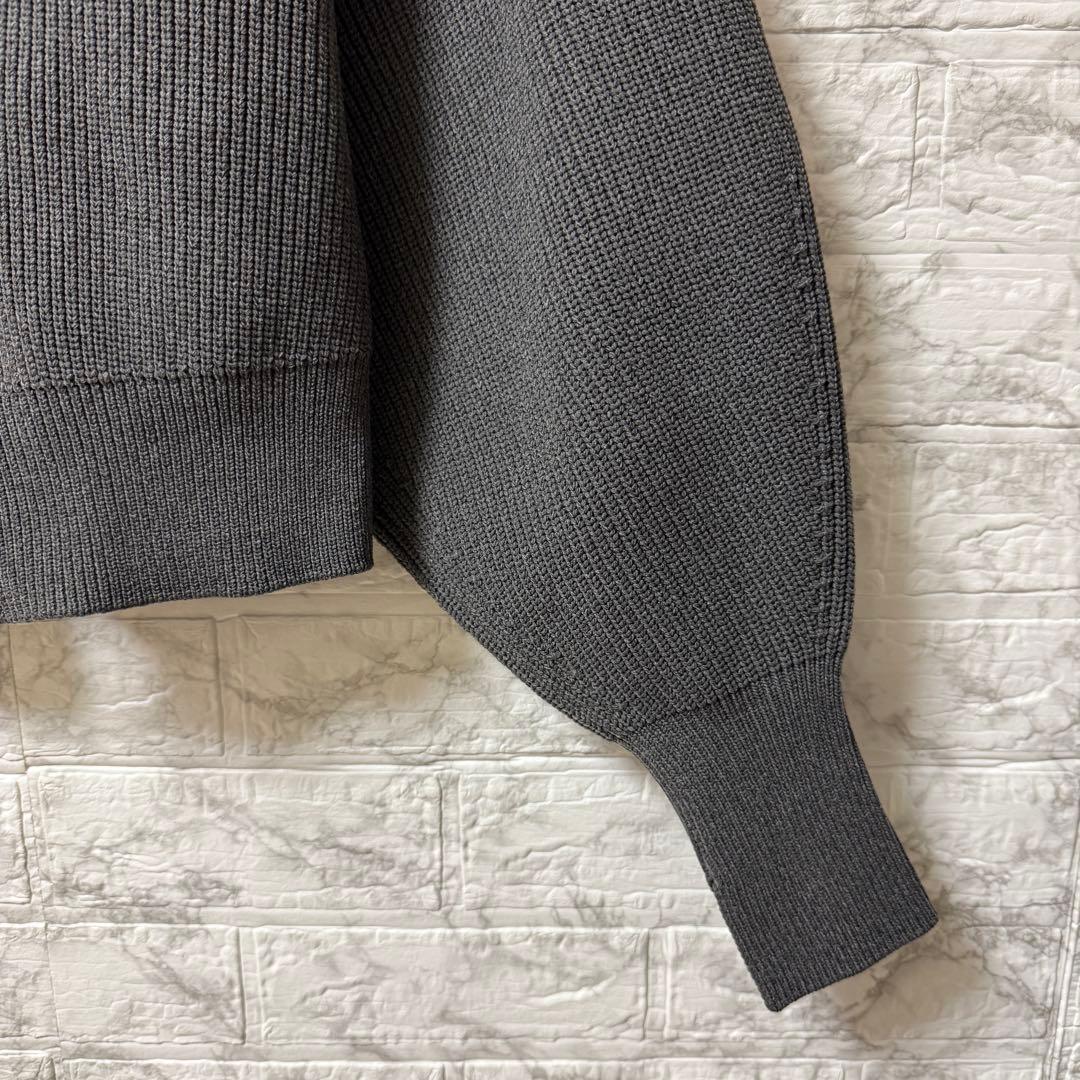 【美品】ADAM ET ROPÉ BIGボタンニットカーディガンF グレー