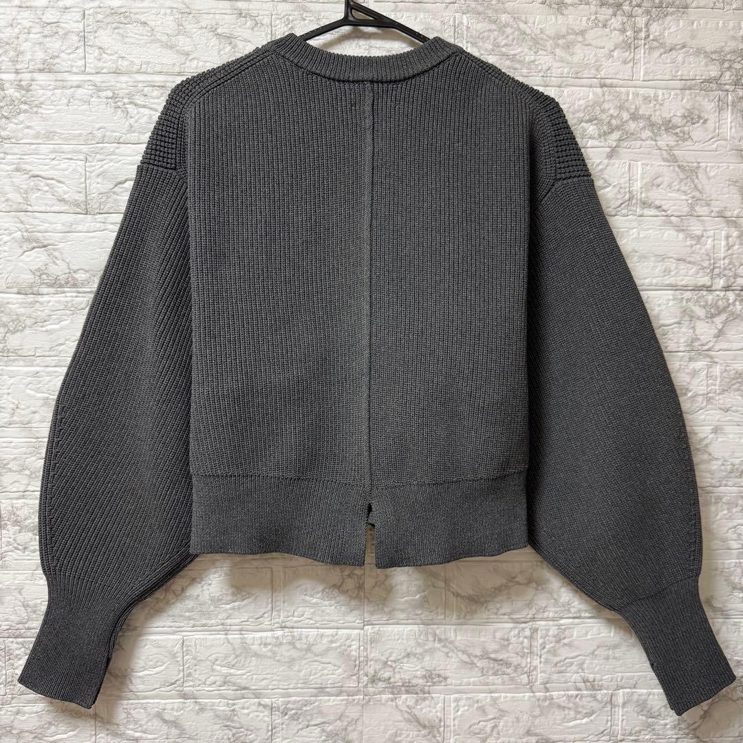 【美品】ADAM ET ROPÉ BIGボタンニットカーディガンF グレー