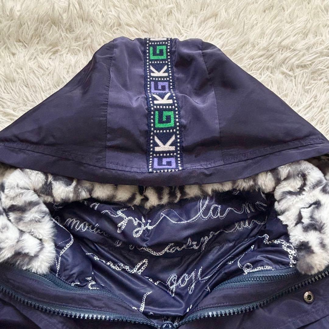 美品 伊太利屋 3WAY ダウンコート インナーダウン Mサイズ 紺 近年モデル