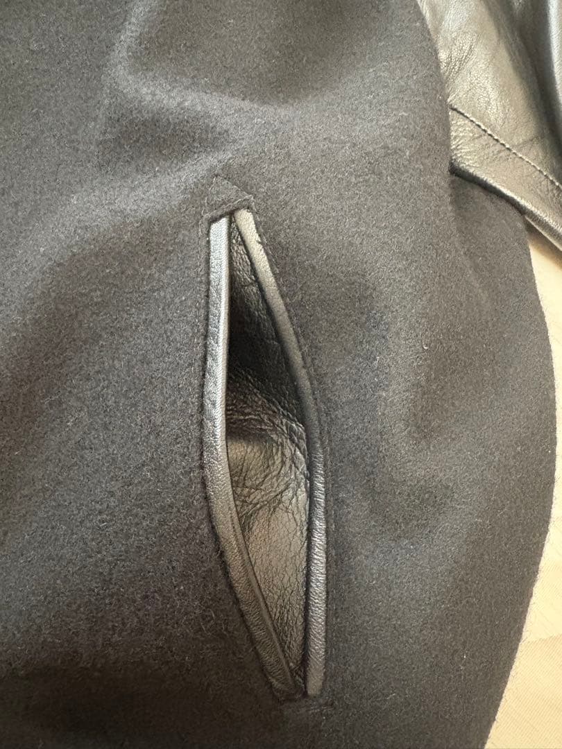 【23区】ラムレザースタジャン ブラック