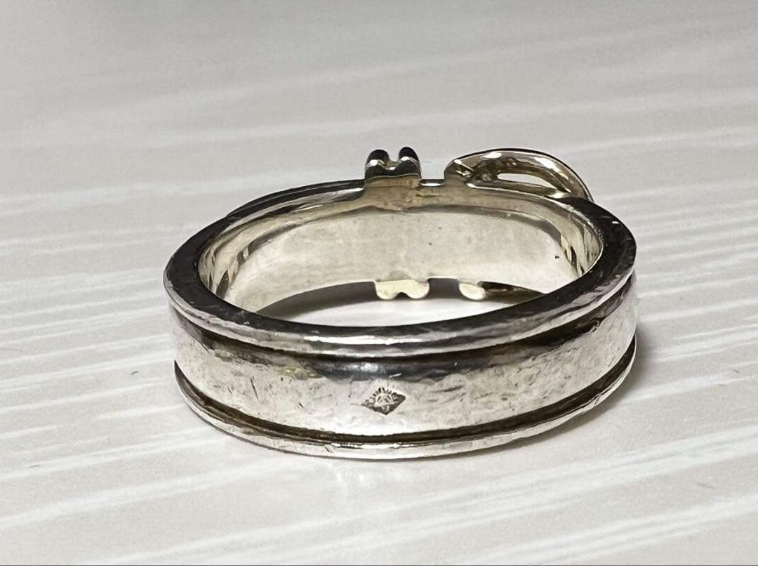 HERMES サンチュール 49 シルバー×イエローゴールド コンビリング