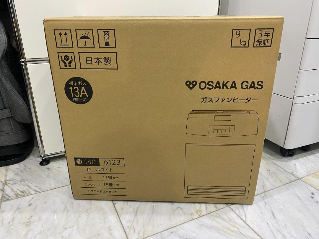 大阪ガス ガスファンヒーター　N140-6123　新品開封品
