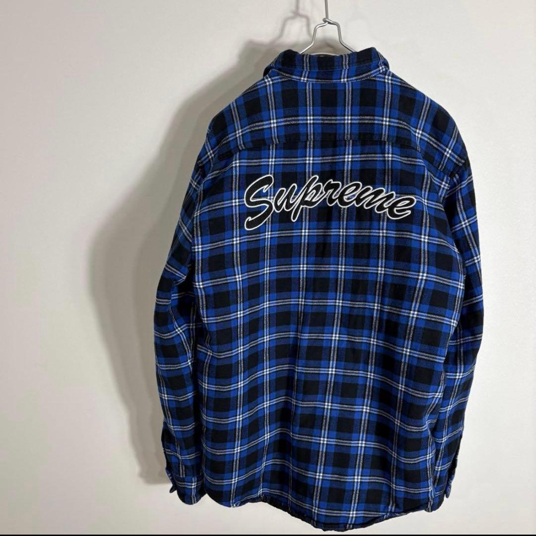 トップス Supreme Arc Logo Quilted Flannel Shirt
