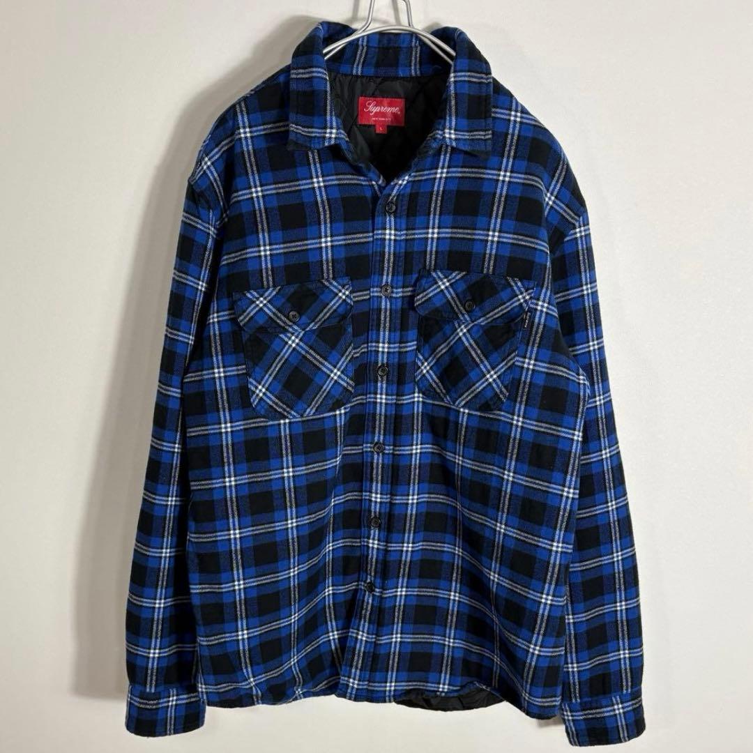 トップス Supreme Arc Logo Quilted Flannel Shirt