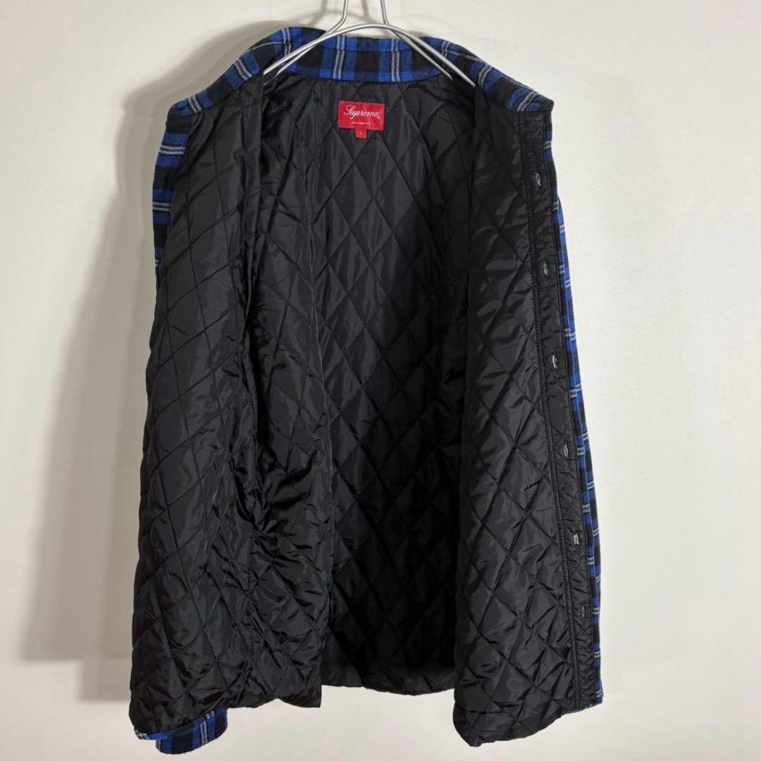 トップス Supreme Arc Logo Quilted Flannel Shirt