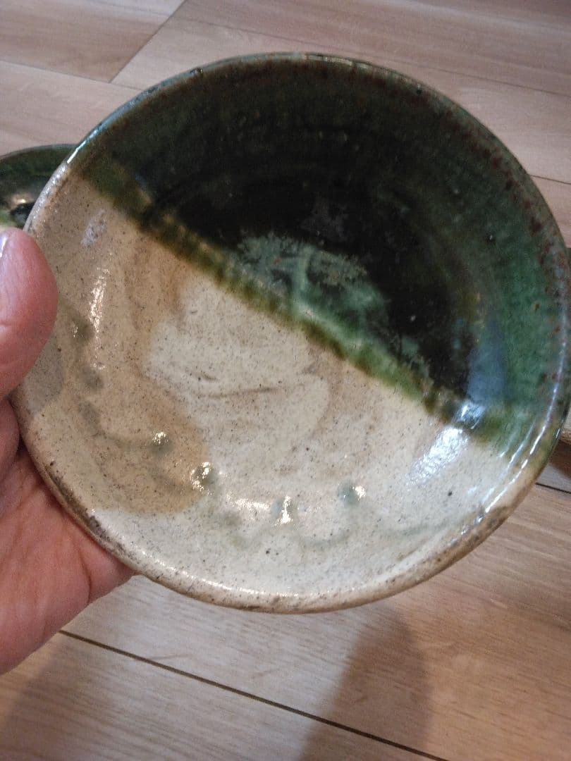 木曽志真雄さん 　織部釉　皿五枚組