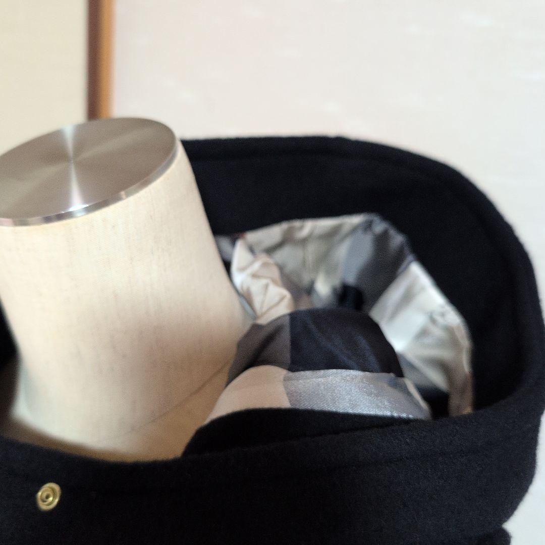 黒 ダッフルコート フード付き