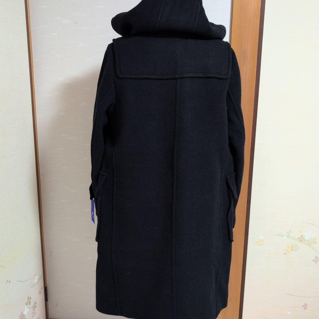 黒 ダッフルコート フード付き