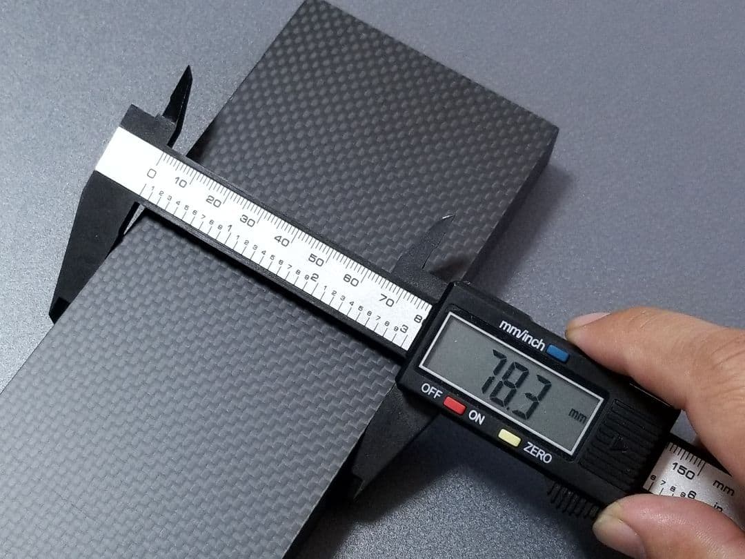 【1枚限定】ドライカーボン　厚み約19mm サイズ78.3×220mm