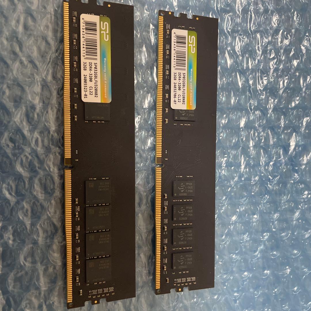 DDR4 3200 64GB （32GB×2枚） デスクトップ用 シリコンパワー