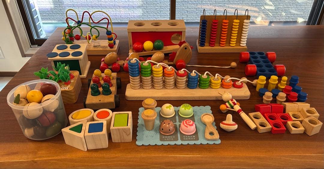 木の玩具まとめ売り　木製14点セットボーネルンド　PlanToys nic社など