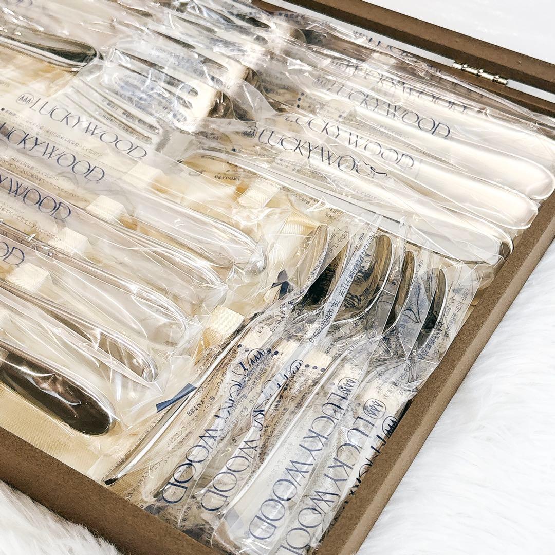 ✨未使用品✨ LUCKY WOOD カトラリー スプーン類 25本 × 2セット