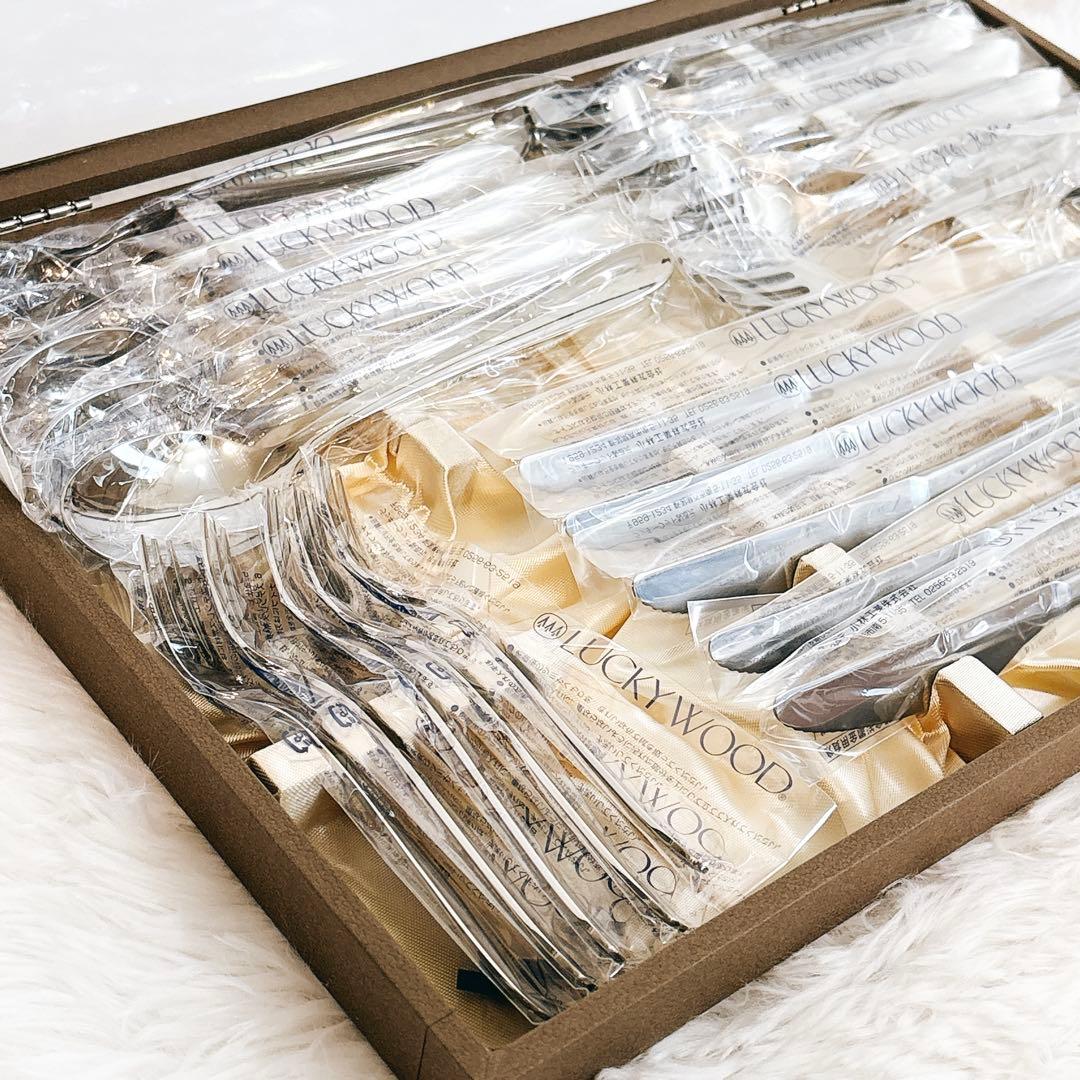 ✨未使用品✨ LUCKY WOOD カトラリー スプーン類 25本 × 2セット