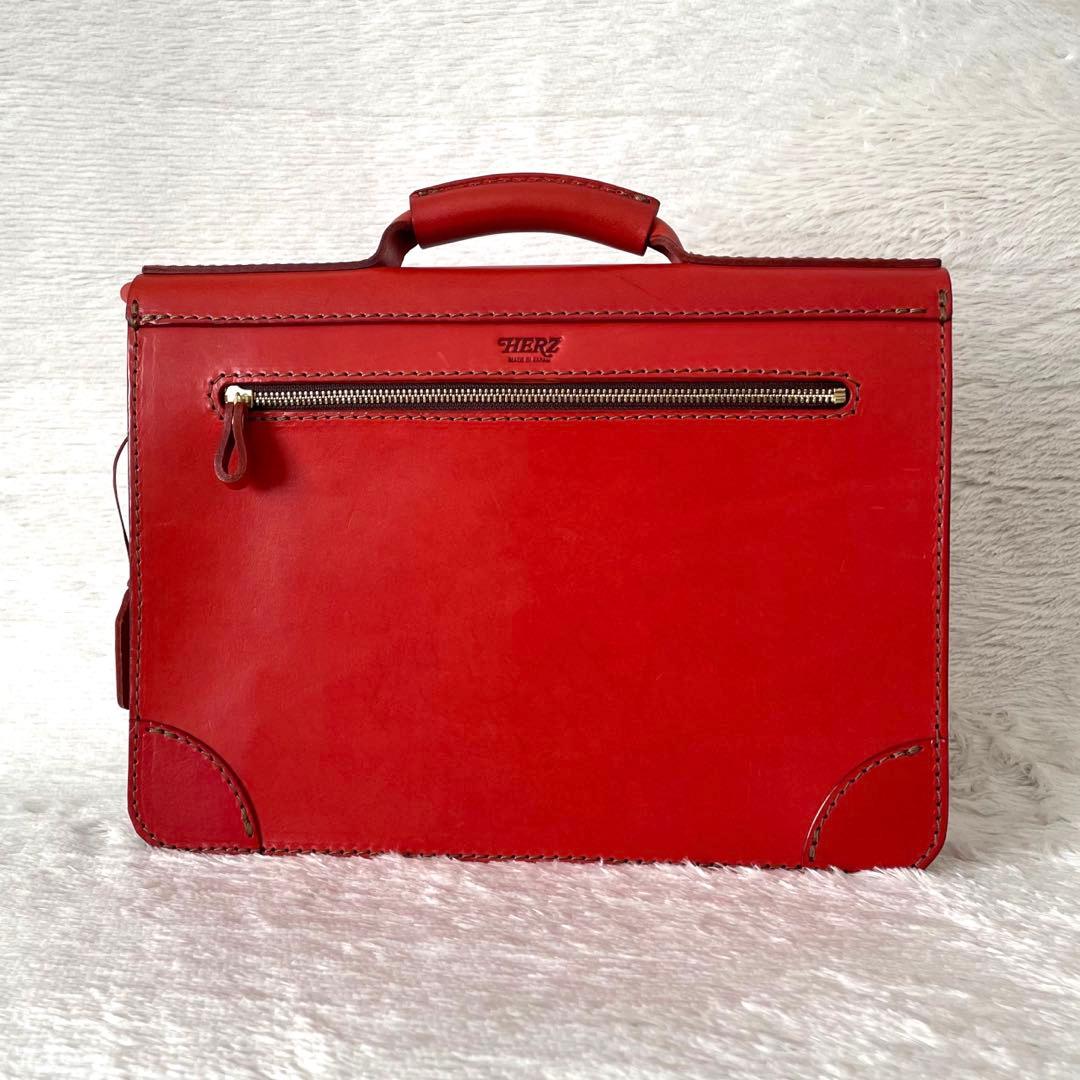 極美品✨HERZ ヘルツ ショルダーバック 2way 丸大おこし ハードレザー