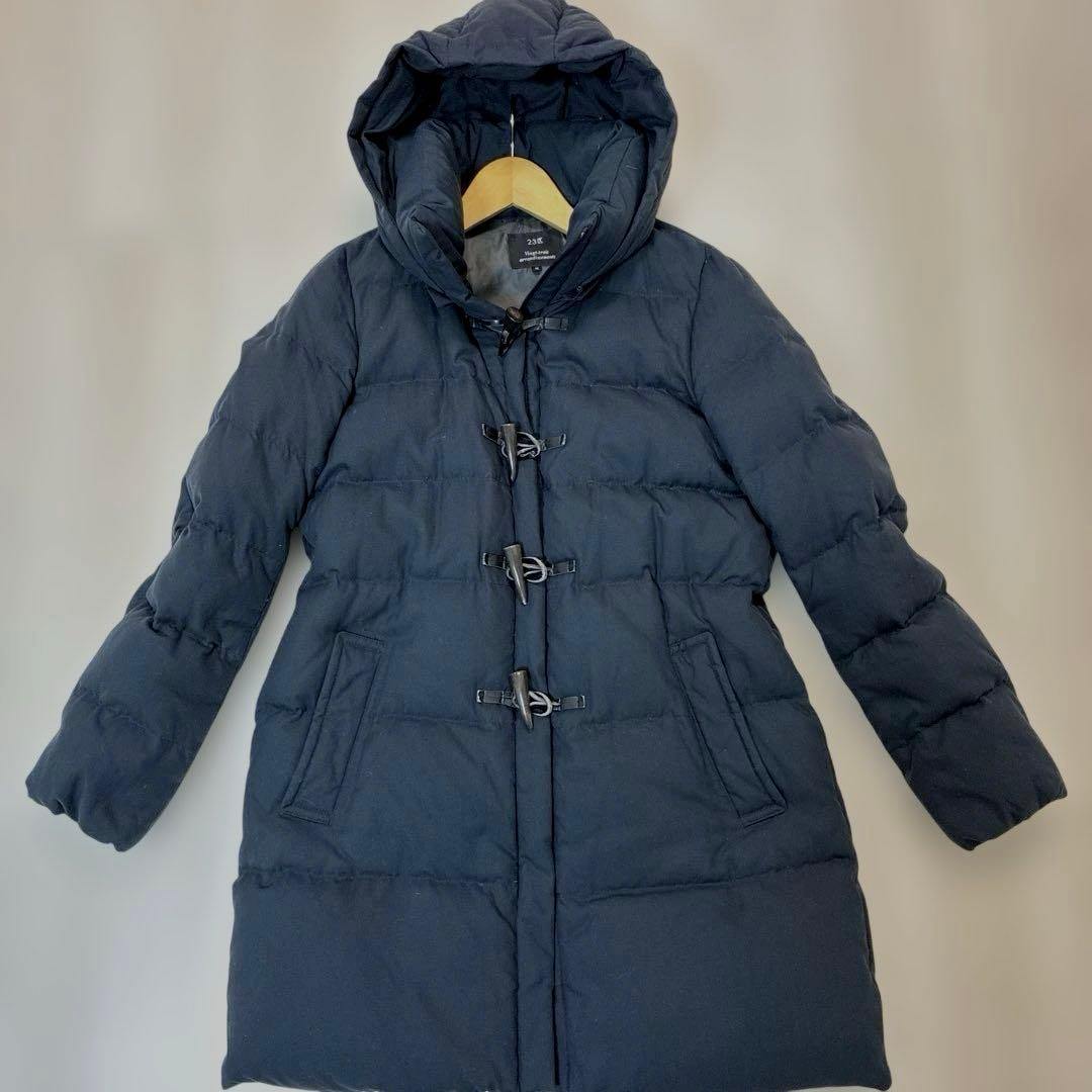 ３１日迄特価大きいサイズ✨23区 ダッフル ダウンコート ロング フード着脱可能