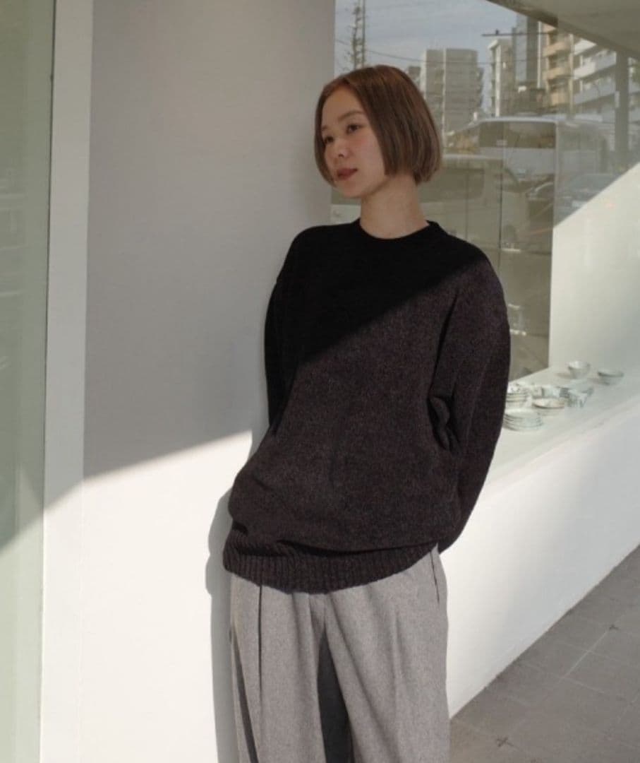 トップス TODAYFUL MallyarnBoyfriend Knit BLK