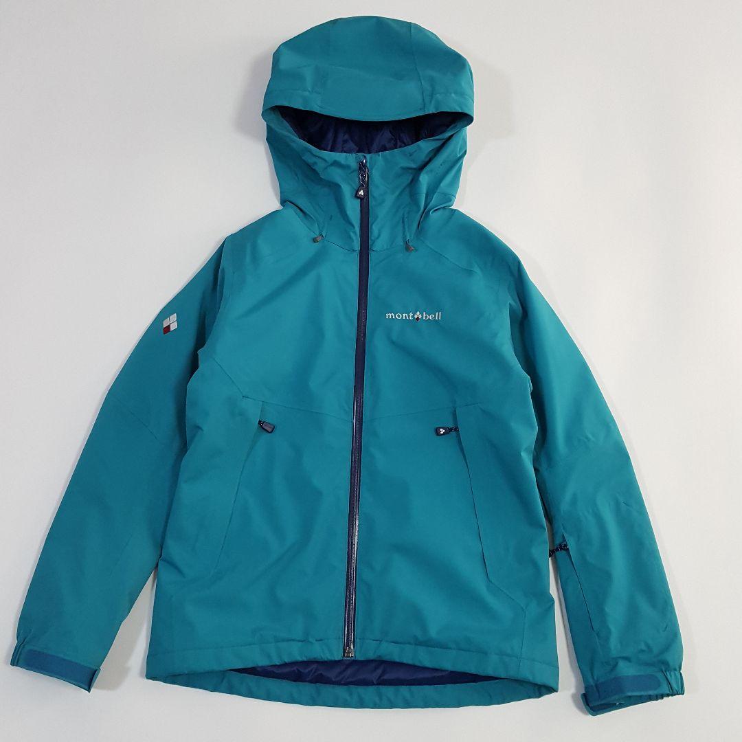 美品 モンベル レディース 防水透湿 パウダーステップパーカ スノーウェア S