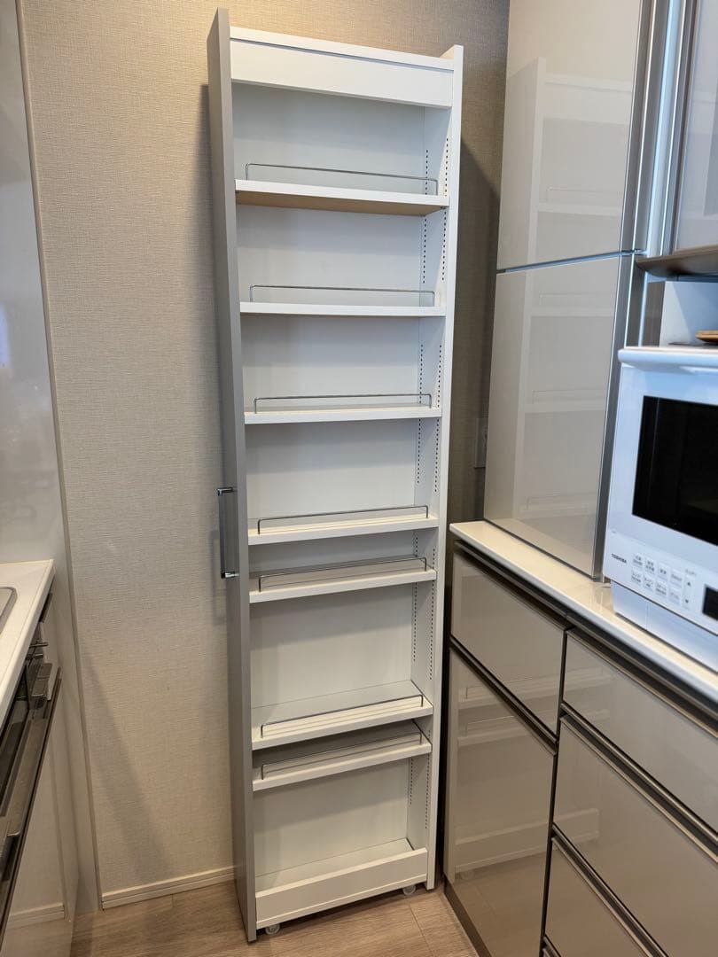 【2/11まで！】dinosリバーシブル キッチンすき間収納ワゴン