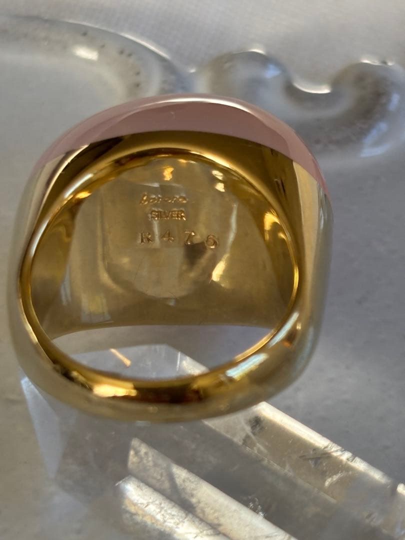 bororo ボロロ ローズクォーツ ロックシリーズ リング 13.5