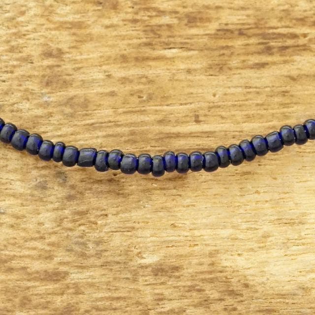 新品 NORTH WORKS オールド ホワイトハーツ ビーズ ネックレス 青