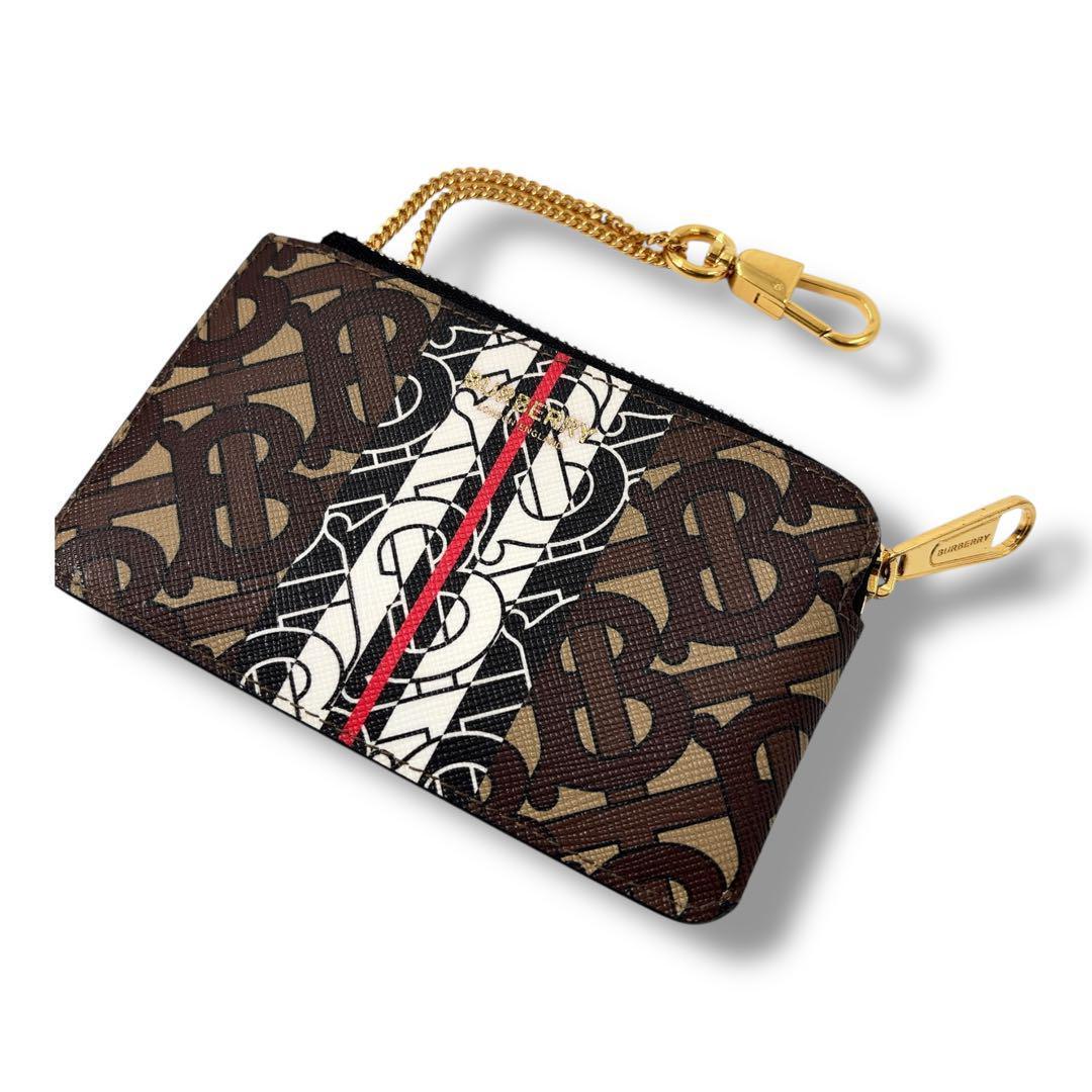 【美品】 BURBERRY バーバリー TBモノグラム　ケース　チェーン付