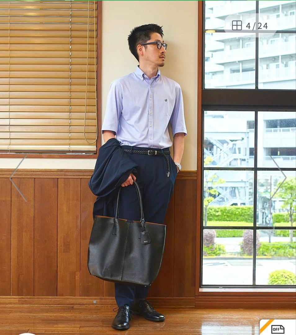 【WEB限定】SHIPS: 合成皮革 ビズ トート バッグ　クラッチバッグ付き