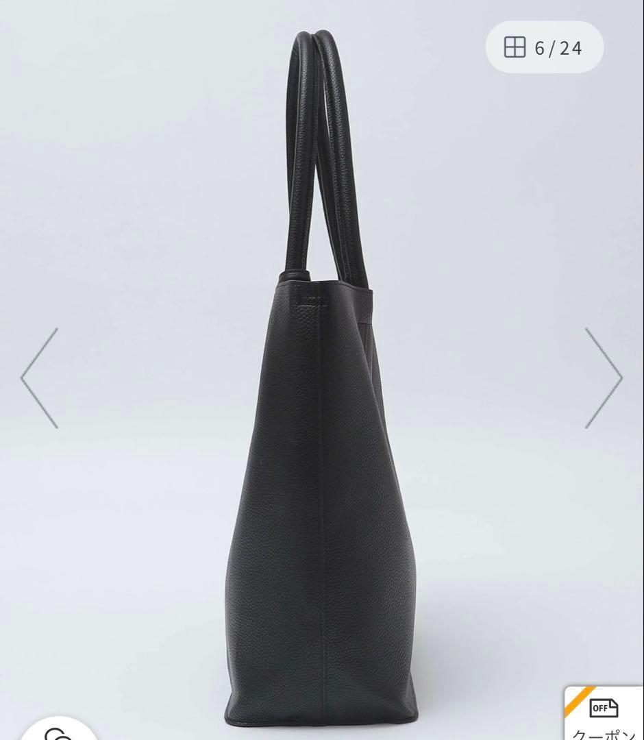 【WEB限定】SHIPS: 合成皮革 ビズ トート バッグ　クラッチバッグ付き