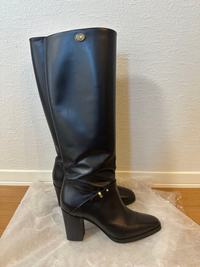 【値下げ中】GUCCI GGマーモントサイドジップロングブーツ