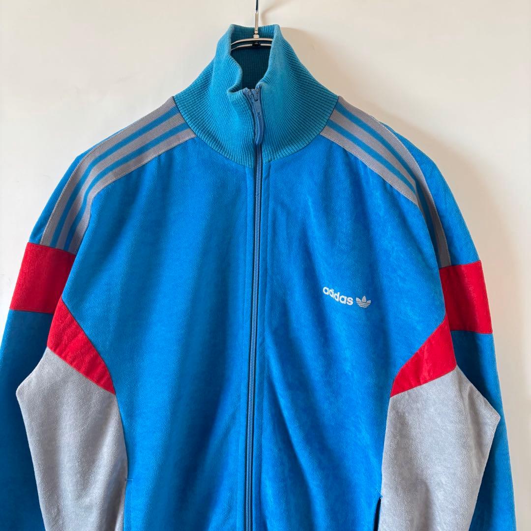 70〜80s ヴィンテージ フランス製 adidas ベロアトラックジャケット