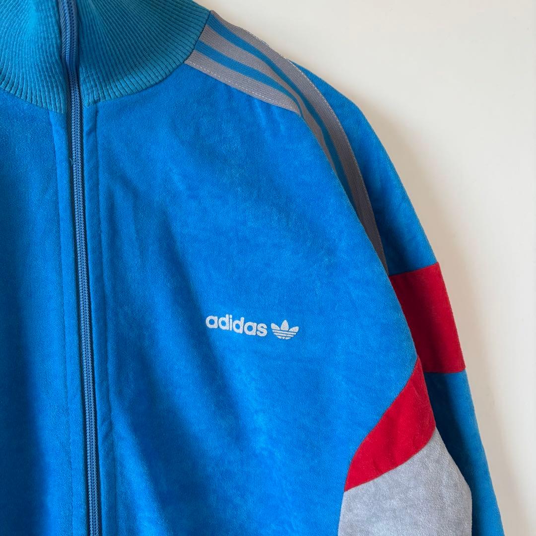 70〜80s ヴィンテージ フランス製 adidas ベロアトラックジャケット
