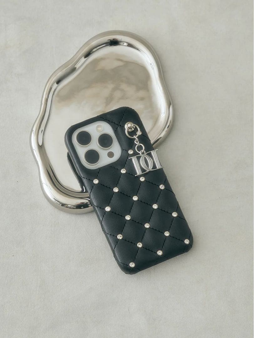 Darich　キルティングビジューDDチャームiPhoneケース 16Pro