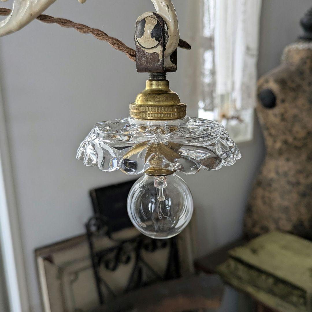 え*ち様 難あり*フランスアンティーク　オールドバカラ ミニシャンデリアシェード