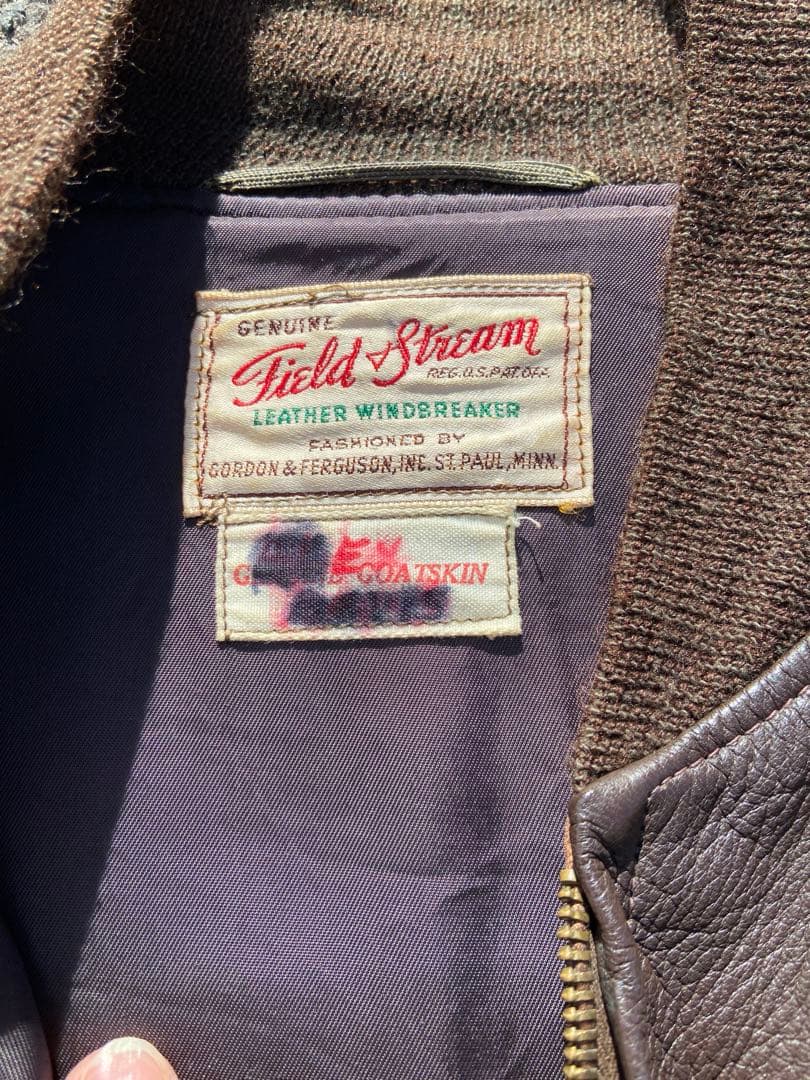 50s Vintage Leather flight jacket 本革