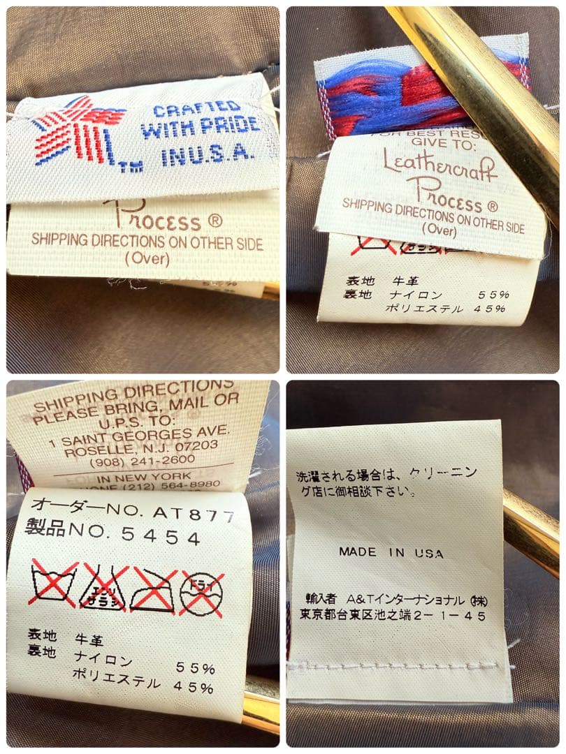 Schott AT877 シングルライダースジャケット 38牛革 USA製