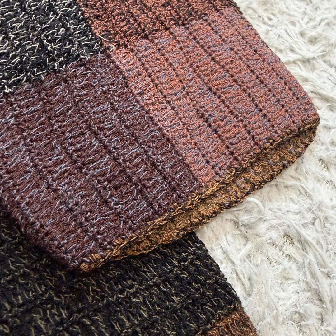 17293✨ヨーガンレール パッチワーク ニット セーター ウール マルチカラー
