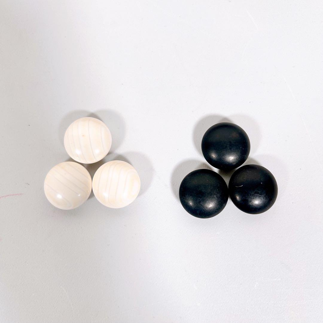 【希少】蛤碁石　那智黒　極大碁笥セット　碁石　囲碁　約38号