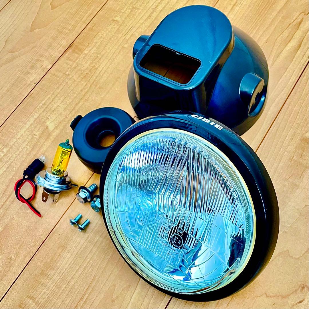 当時物 CIBIE シビエ 凹み ヘッドライト 160φ バブ CB250T