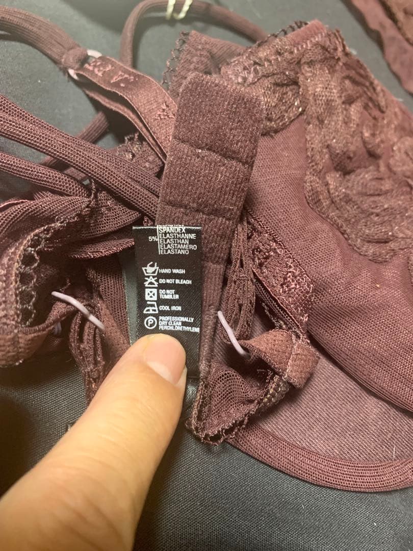 LA PERLA ラペルラ　ブラ+ショーツセット　ボルドー