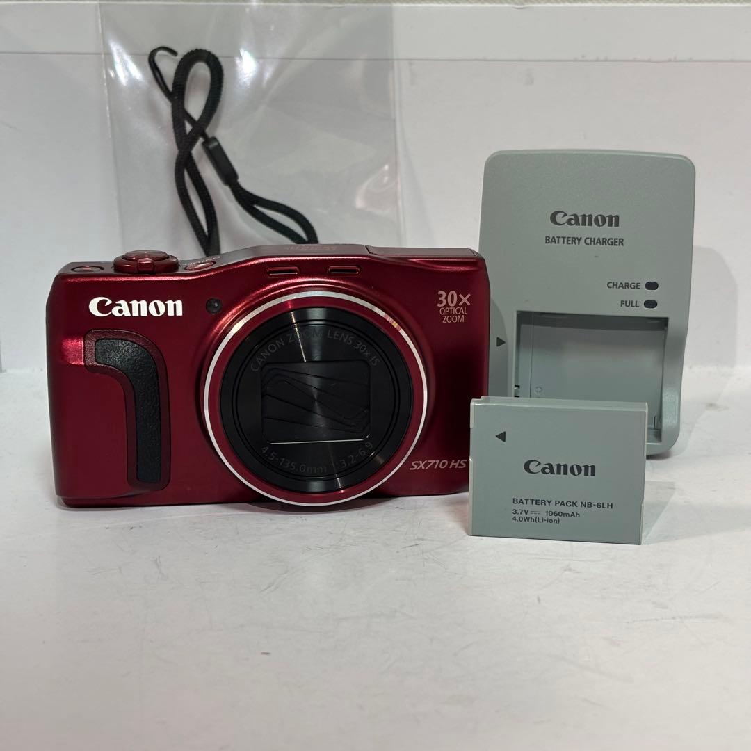 外観美品 Canon PowerShot SX710HS レッド