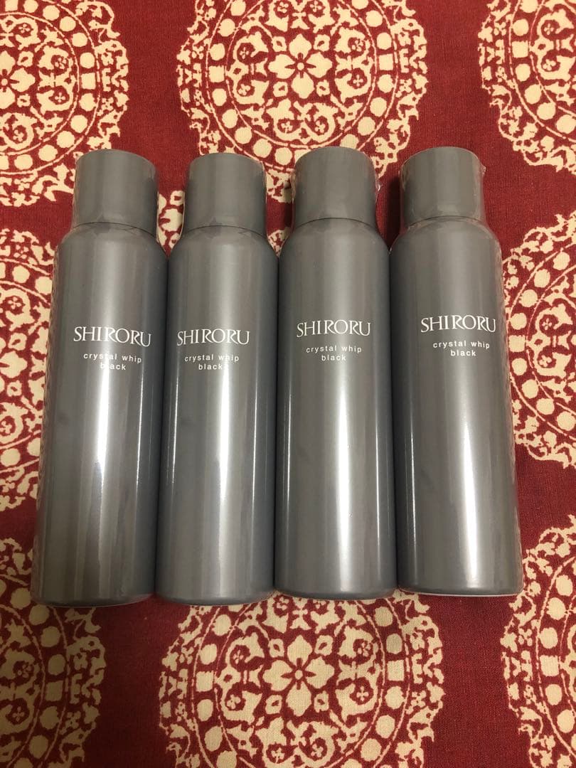 ★SHIRORU シロル クリスタルホイップ ブラック 泡洗顔 4本 セット