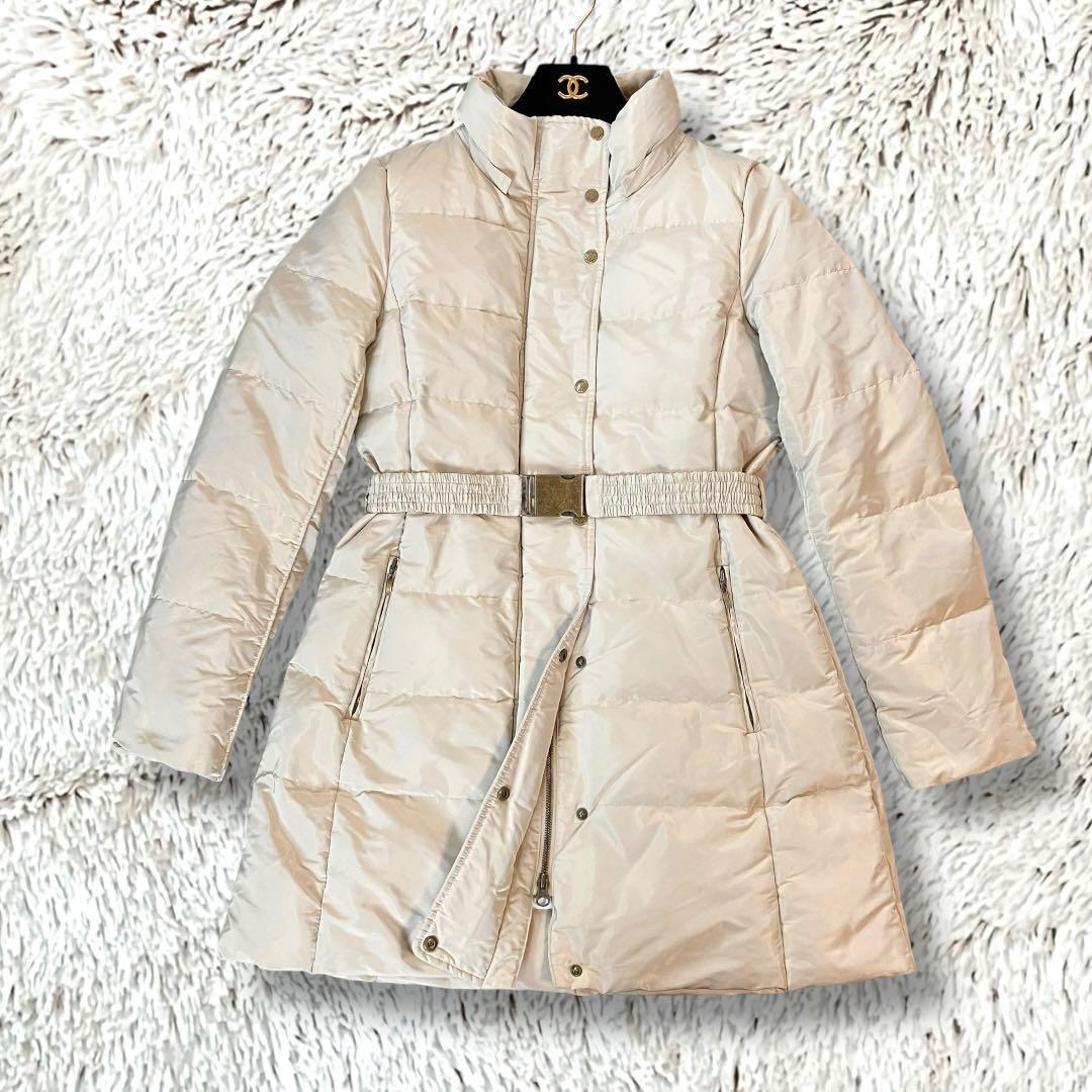 ◆23区◆ダウンコート 40 LIMONTA生地 玉虫色パールベージュ　927E